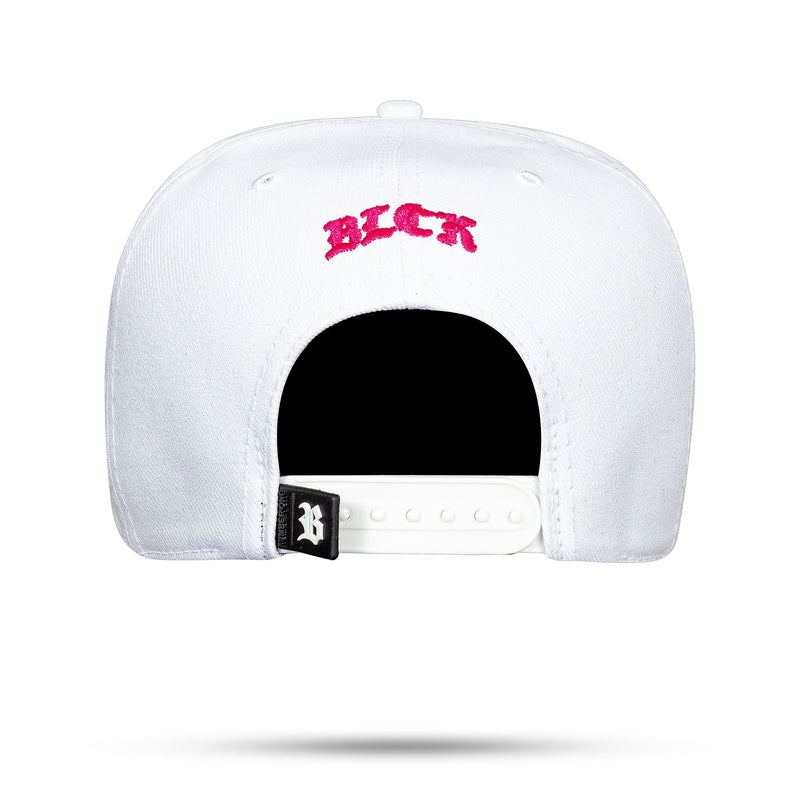 Boné Branco Snapback Strong Rosa