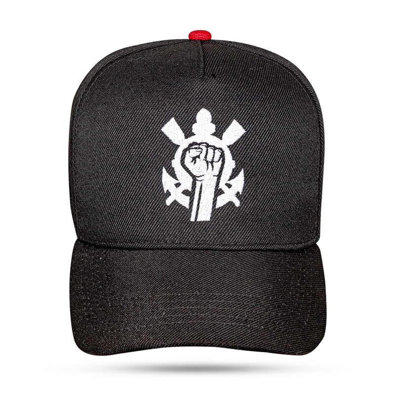 Boné Corinthians - Faixa Democracia Snapback Preto - Blck Brasil