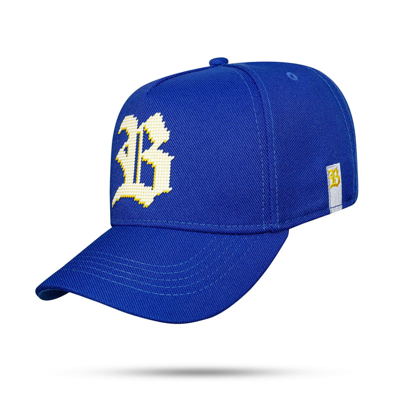 Boné Azul Royal Snapback Craft Amarelo