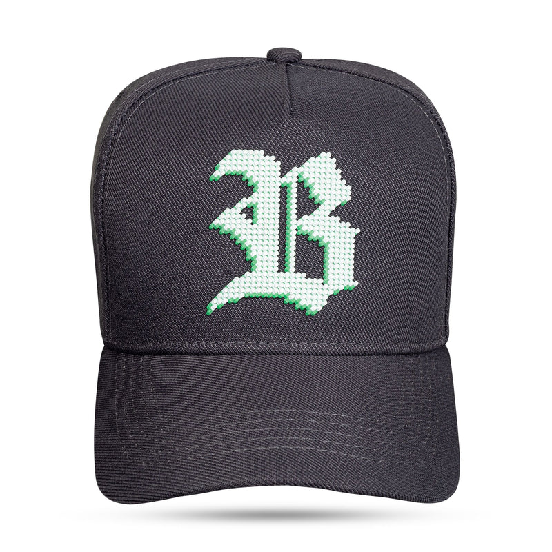 Boné Cinza Grafite Snapback Craft Verde