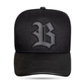 Boné Kids Snapback Aba Couro All Black