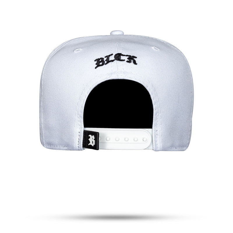 Boné Branco Snapback Contra Aba Gliter