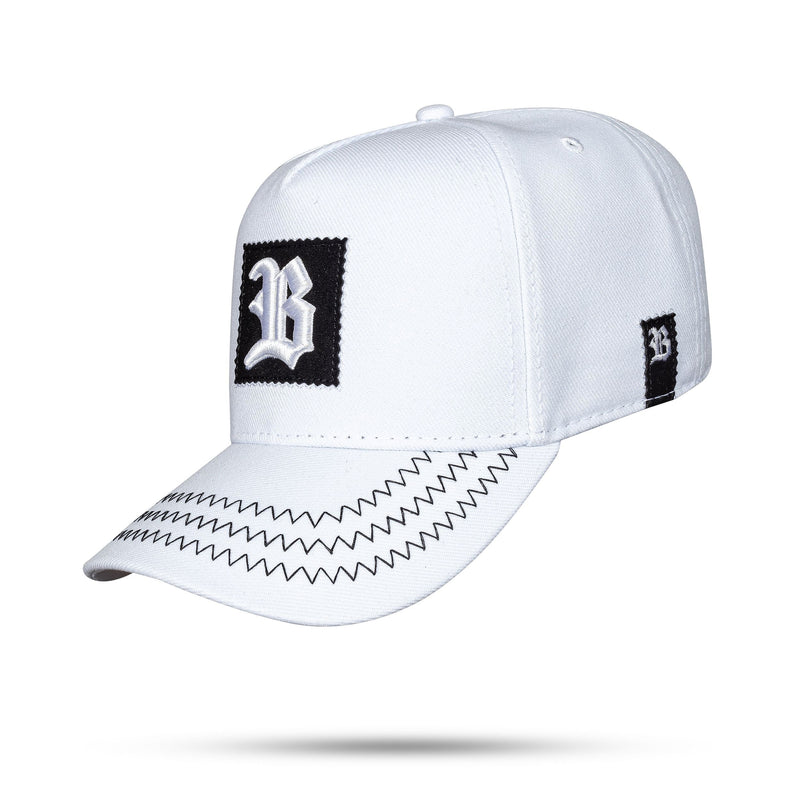 Boné Branco Snapback Square Aba Zig Zag