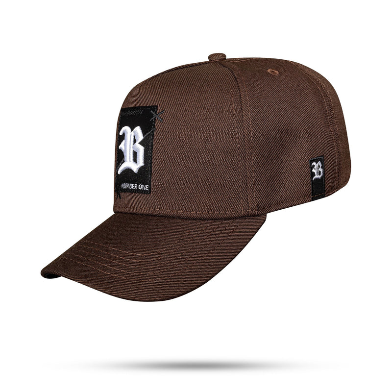 Boné Marrom Café Snapback Contra Aba Gliter