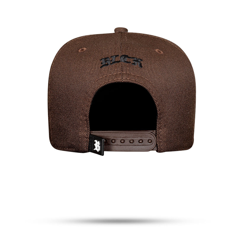 Boné Marrom Café Snapback Contra Aba Gliter