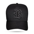 Boné Preto Snapback Alto Relevo Lines Cinza