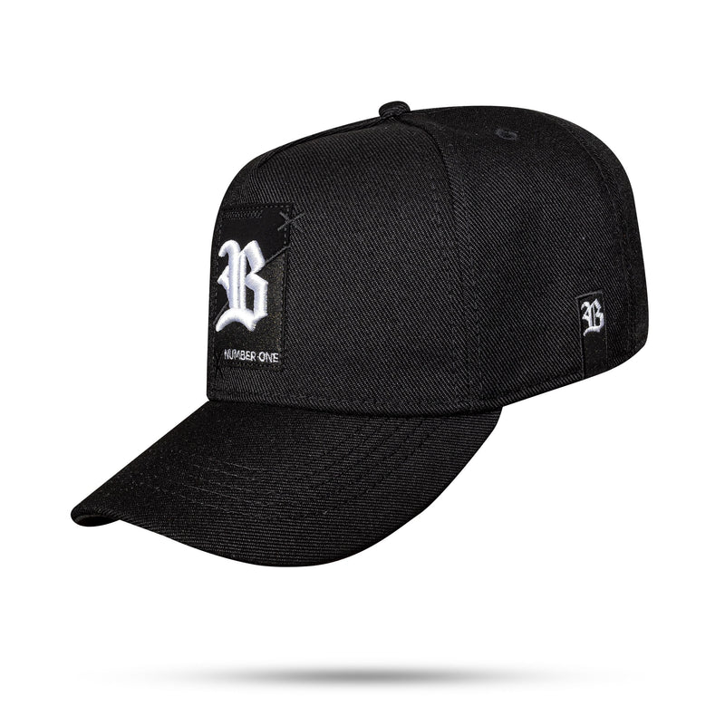 Boné Preto Snapback Contra Aba Gliter