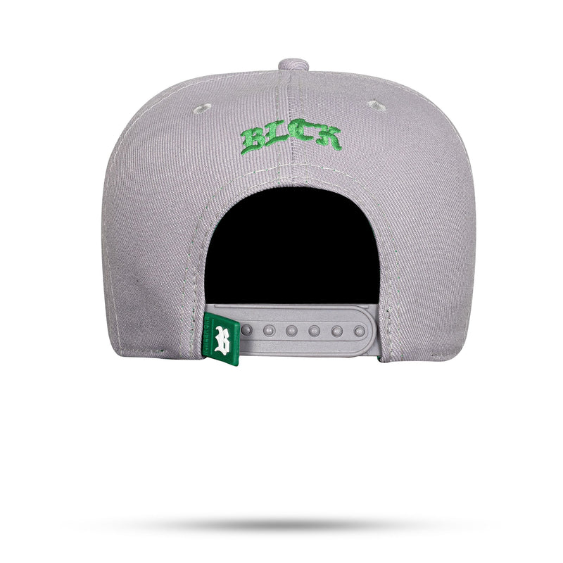 Boné Palmeiras - Escudo Cinza Borracha Snapback - Blck Brasil