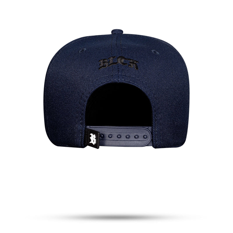 Boné Azul Marinho Snapback Aba Cotelê