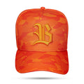 Boné Laranja Snapback Camuflado