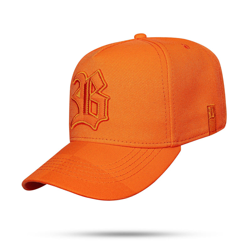 Boné Laranja Snapback Half Chess