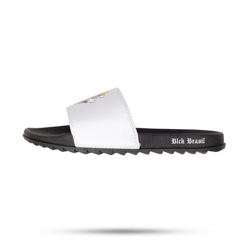 Chinelo Slide Preto Sky Hell Branco