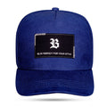 Boné Azul Marinho Snapback Suede Tag Preto