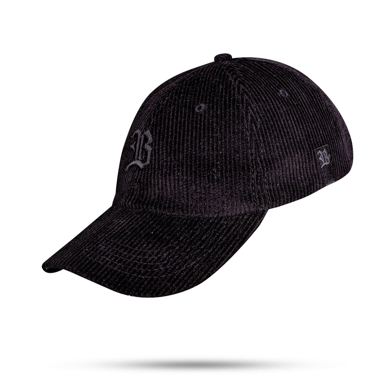 Boné Preto Dad Hat Cotelê