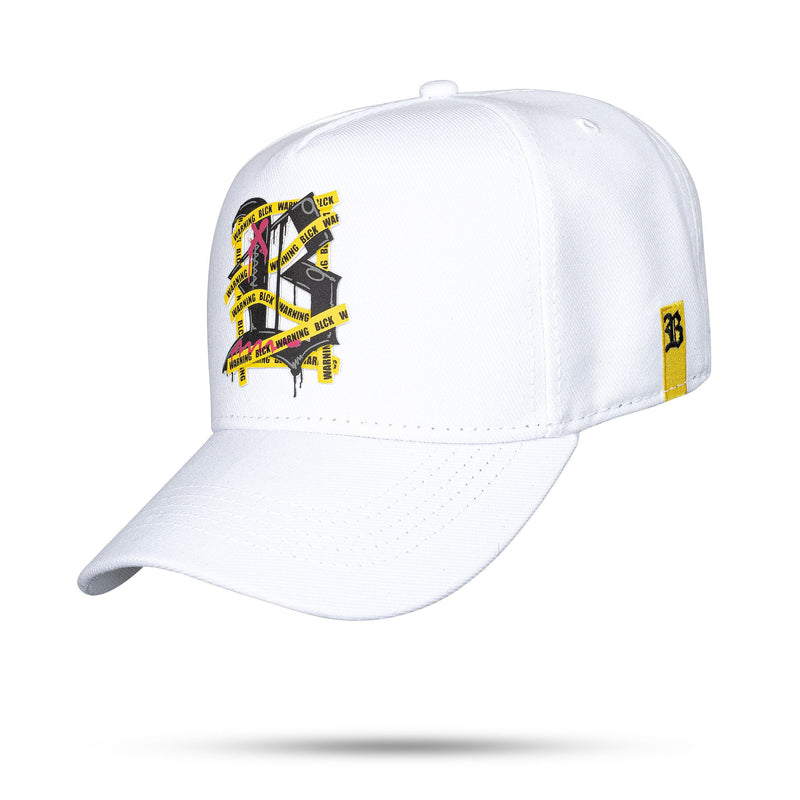 Boné Branco Snapback Logo B Warning