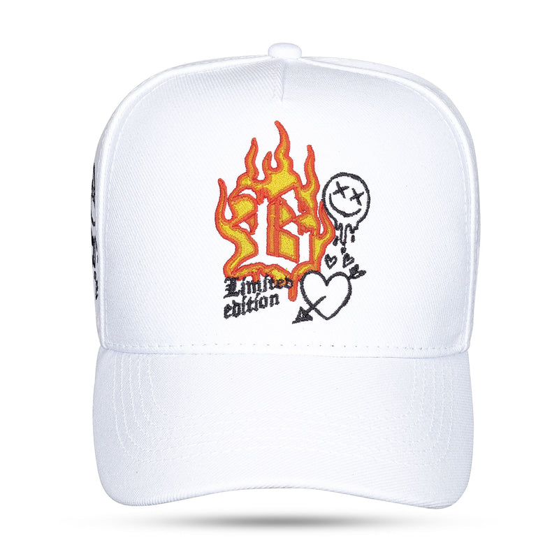 Boné Branco Snapback Fire Edition