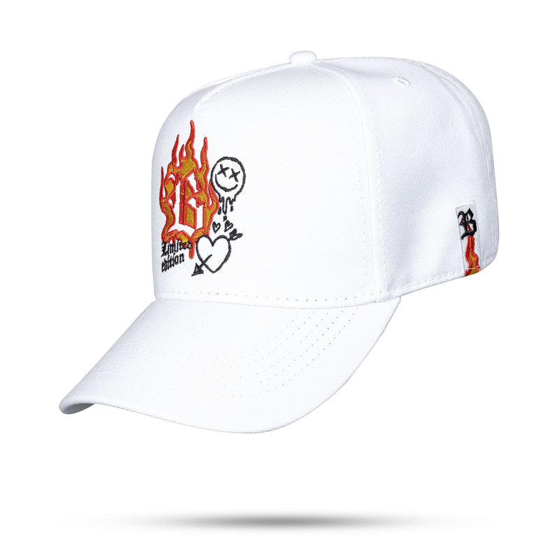 Boné Branco Snapback Fire Edition