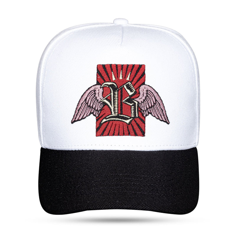 Boné Branco Snapback Fly Vermelho