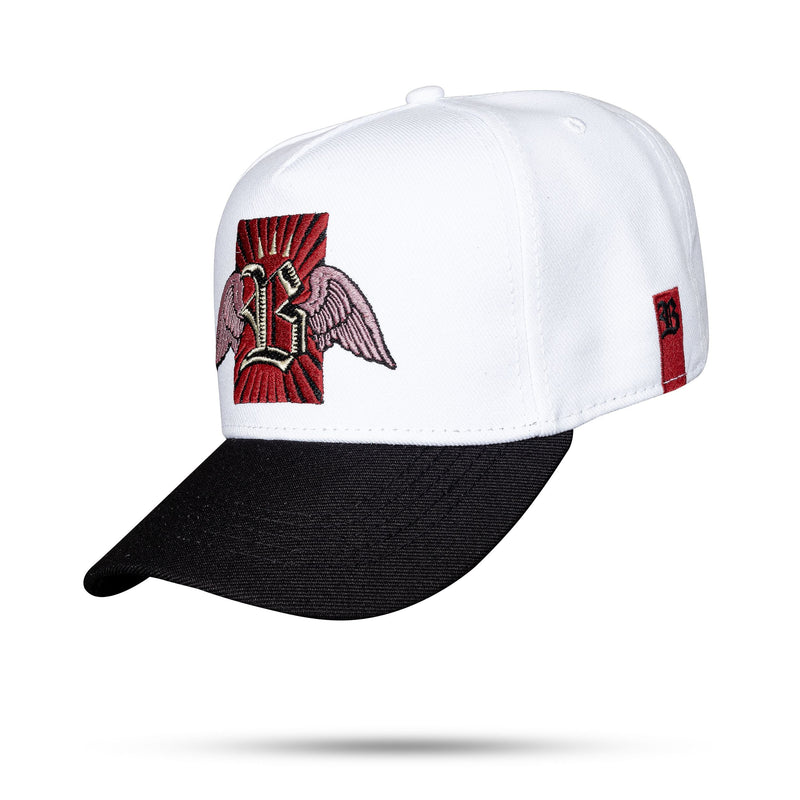 Boné Branco Snapback Fly Vermelho