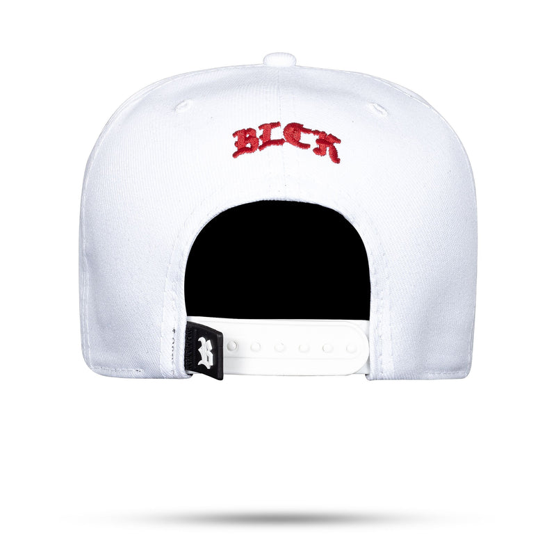 Boné Branco Snapback Fly Vermelho