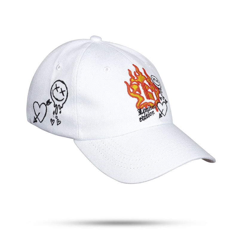 Boné Branco Dad Hat Fire Edition