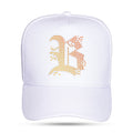 Boné Branco Snapback Logo Pixel Laranja