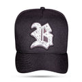 Boné Preto Snapback Diamonds Cinza