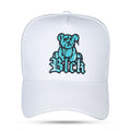 Boné Branco Snapback Urso Verniz Turquesa