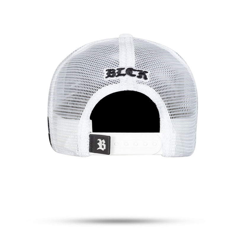 Boné Personalizado Kids - Snapback Trucker Branco - Heart Roxo - Blck Brasil