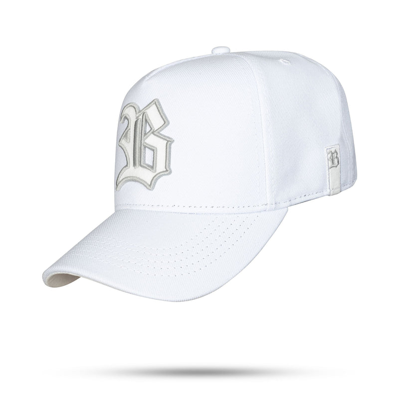 Boné Branco Snapback Contour Veludo Cinza