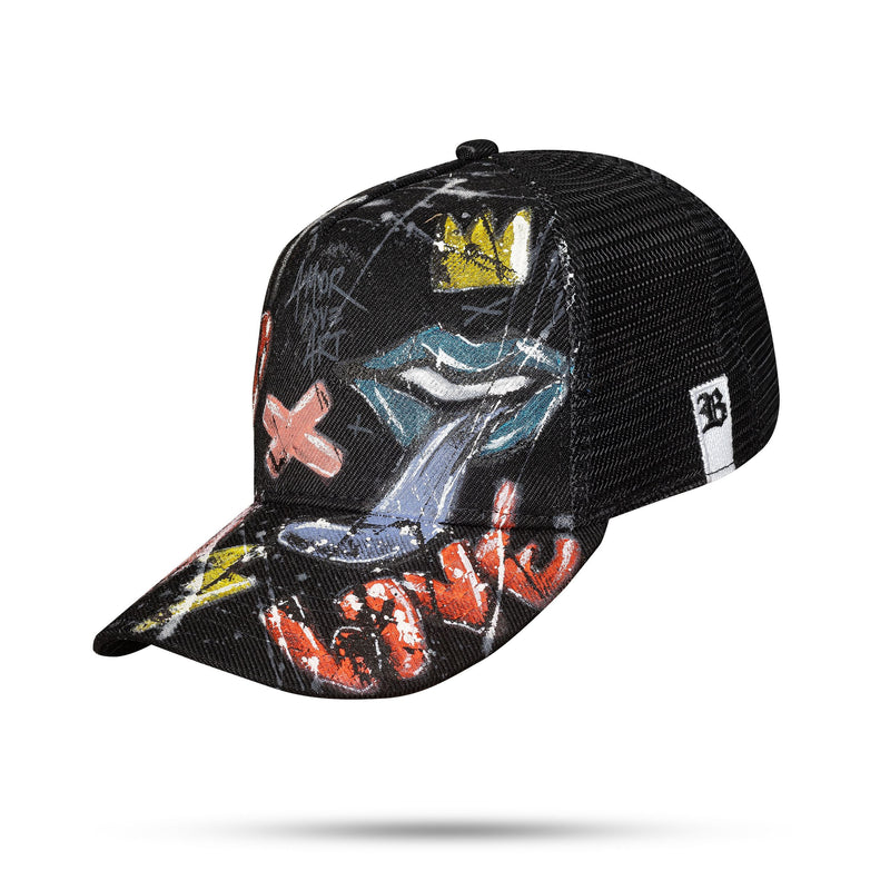 Boné Nathan Henrique - Snapback Trucker Preto - Love Mouth - Blck Brasil