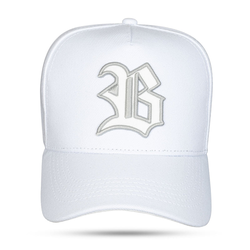 Boné Branco Snapback Contour Veludo Cinza