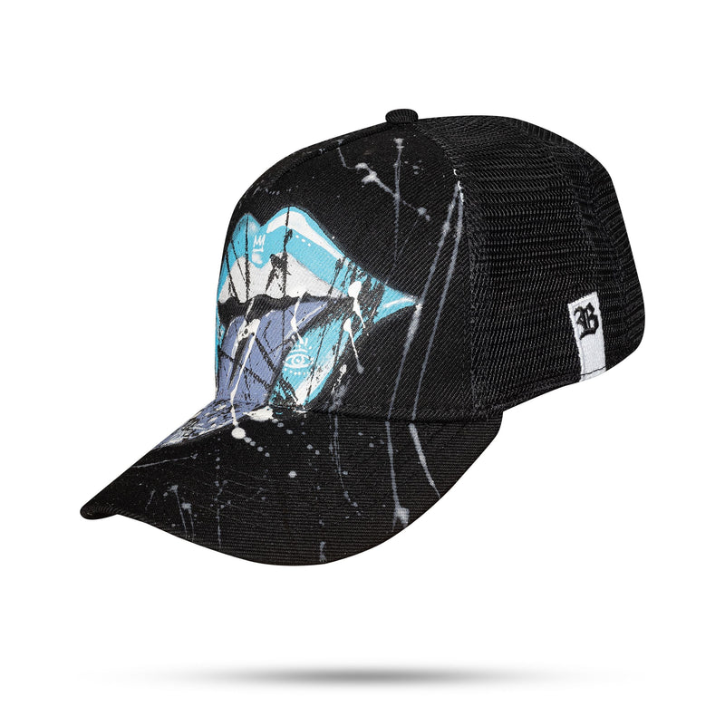 Boné Nathan Henrique - Snapback Trucker Preto - Mouth Small - Blck Brasil