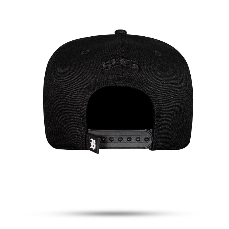 Boné Preto Snapback Contour Veludo Branco