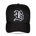 Boné Preto Snapback Contour Veludo Branco