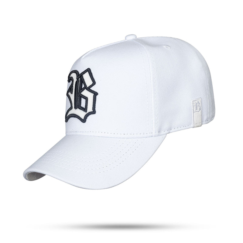 Boné Branco Snapback Contour Veludo Preto