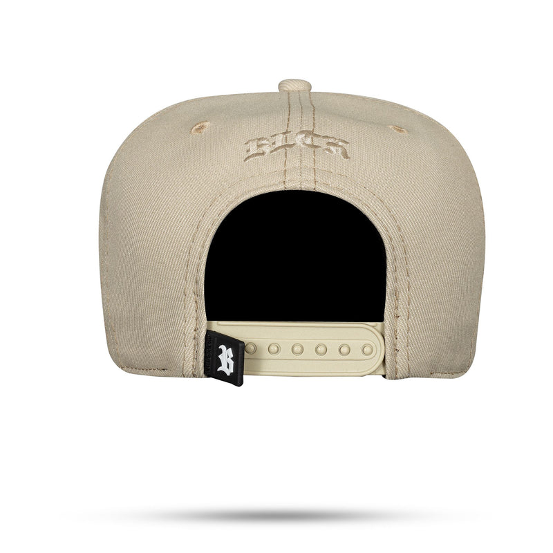 Boné Bege Snapback Contour Veludo