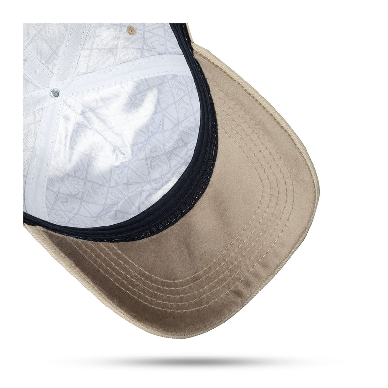 Boné Bege Snapback Contour Veludo