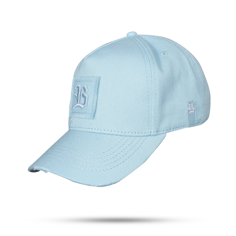 Boné Azul Claro Strapback Logo Quadrado Destroyed