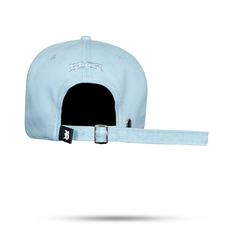 Boné Azul Claro Strapback Logo Quadrado Destroyed