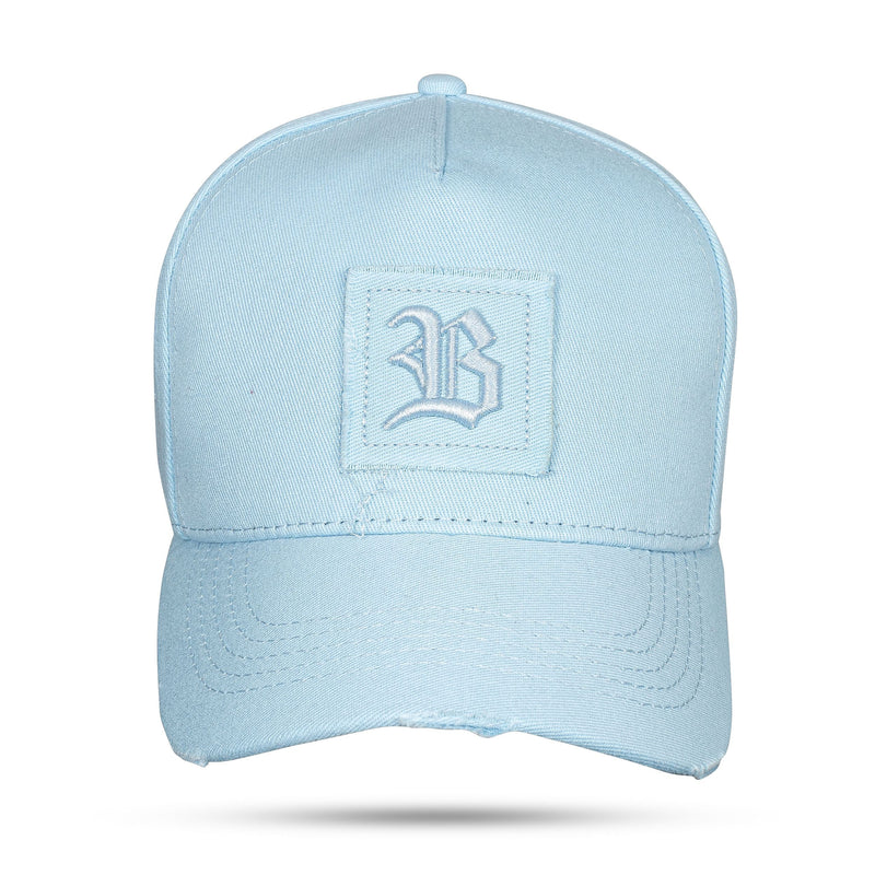 Boné Azul Claro Strapback Logo Quadrado Destroyed