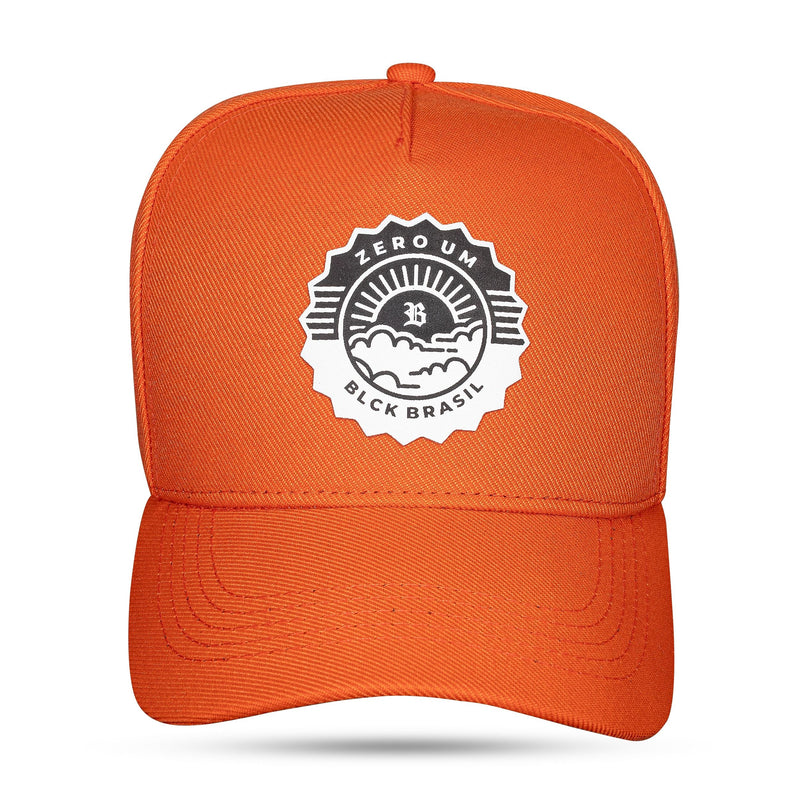 Boné Laranja Snapback Zero Um Sky