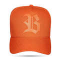 Boné Laranja Snapback Trucker Laser