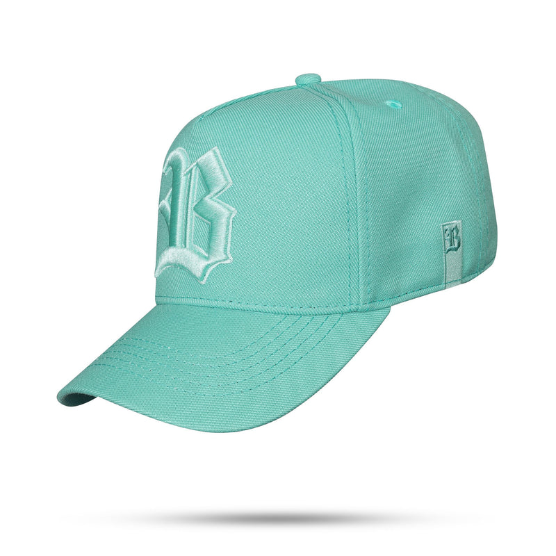 Boné Kids Verde Água Snapback Logo Alto Relevo