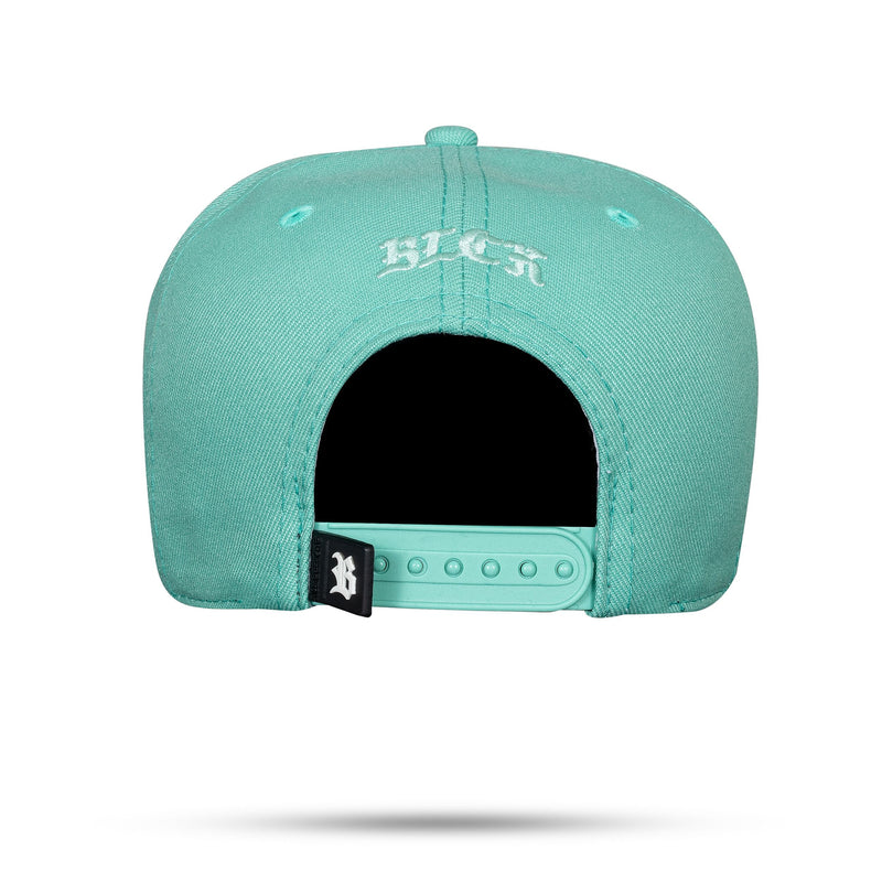 Boné Kids Verde Água Snapback Logo Alto Relevo