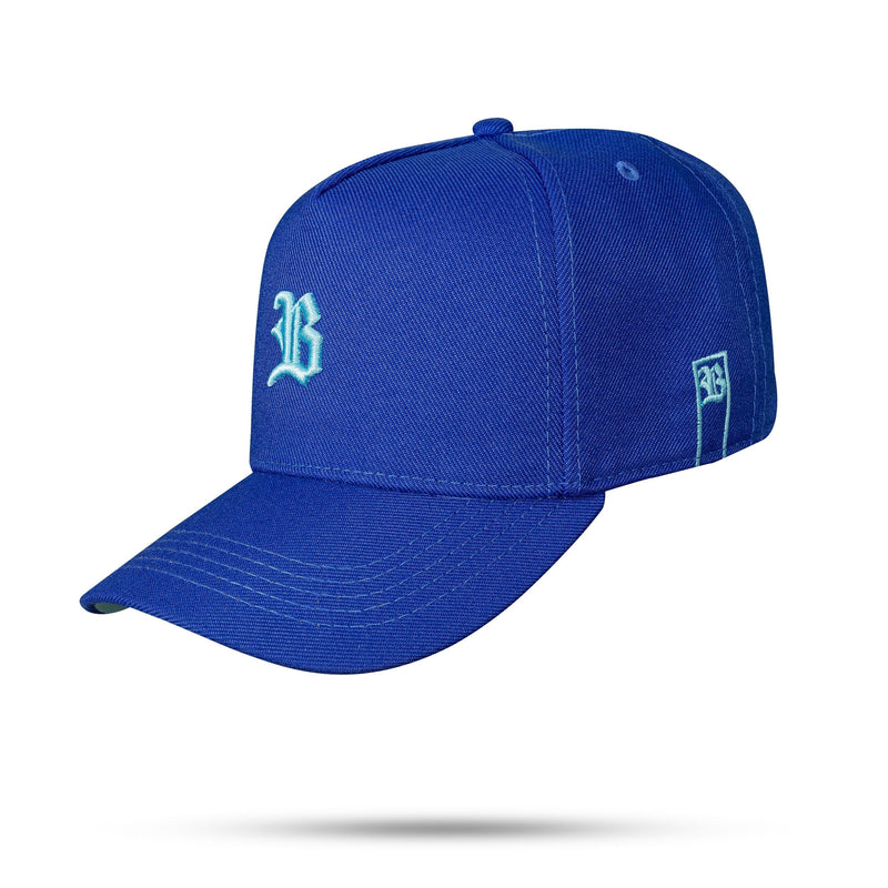 Boné Azul Royal Snapback Basic Contra Aba Azul