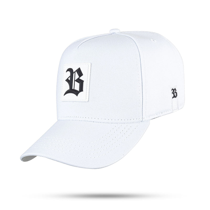 Boné Branco Snapback Logo Borracha