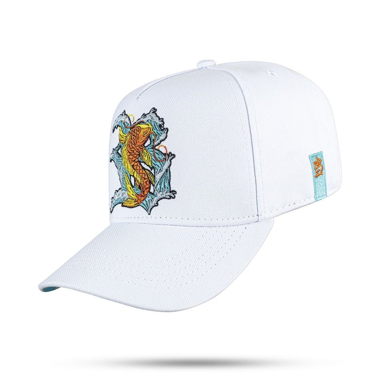 Boné Branco Snapback Orient Fish