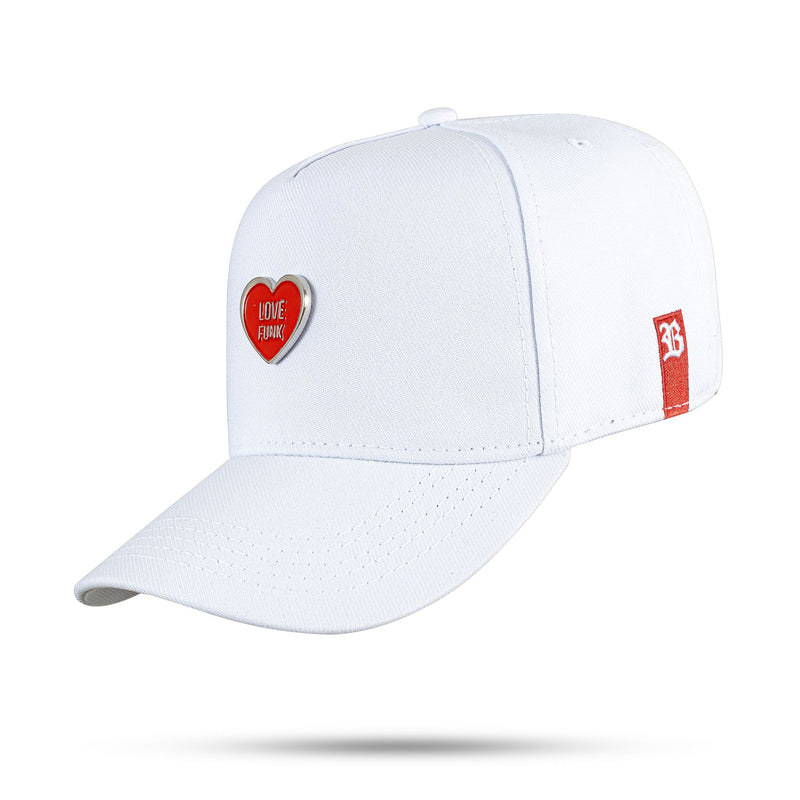 Boné Love Funk - Branco Metal Vermelho Snapback - Blck Brasil