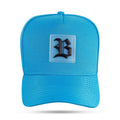 Boné Azul Celeste Snapback Logo Borracha